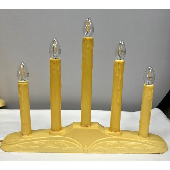 7 Sets Vintage Electric Candle Candelabra With Bulbs Yellow Drip Style Holiday D - Picture 2 of 6
